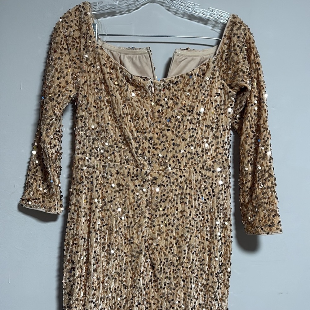 Sparkling Gold Sequin Dress